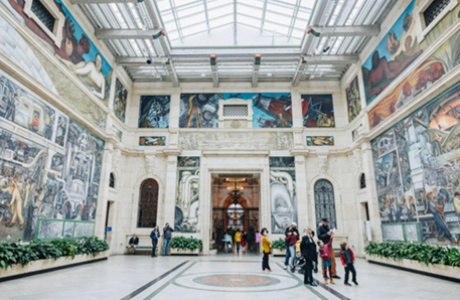 people at art museum