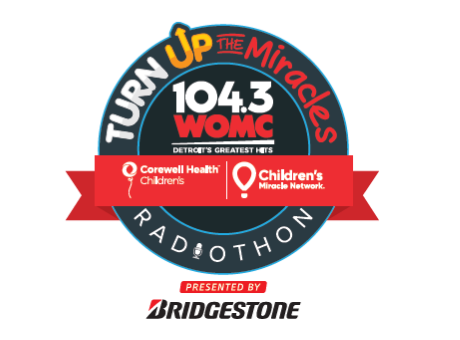 radiothon logo with 104.3 womc sponsor