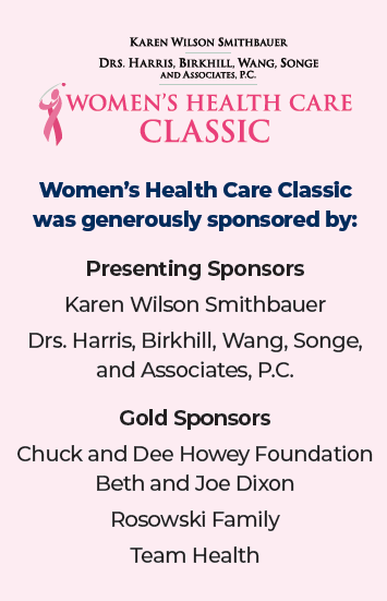 listing of sponsors for women's health care classic event
