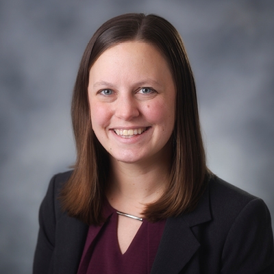 Stephanie Machinski, M.D. headshot, white woman with shoulder length brown hair