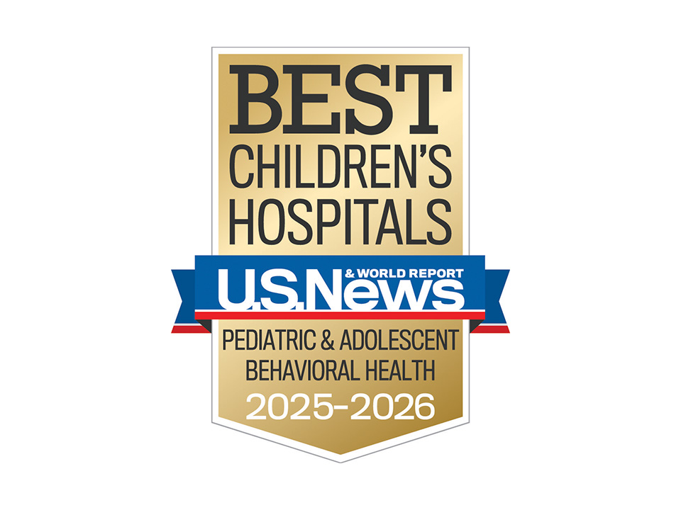 US News and World Report badge 2025-26 pediatric and adolescent behavioral health