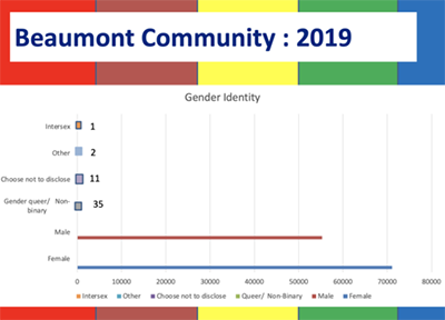 A diverse community gathering in Beaumont, showcasing commitment to inclusion and support for various cultural needs in 2019.