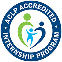 Logo of the ACP accredited internship program, symbolizing quality and commitment to professional training and education.
