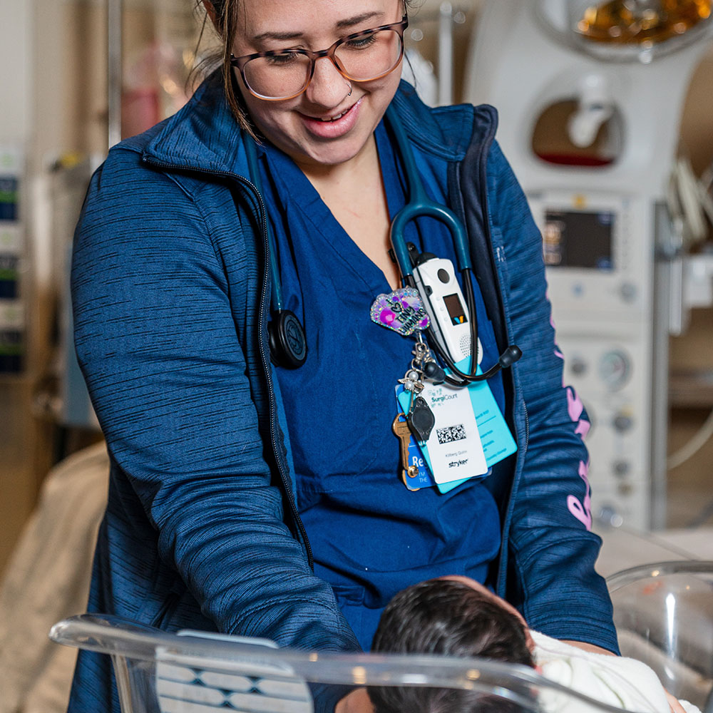 Nurse with infant
