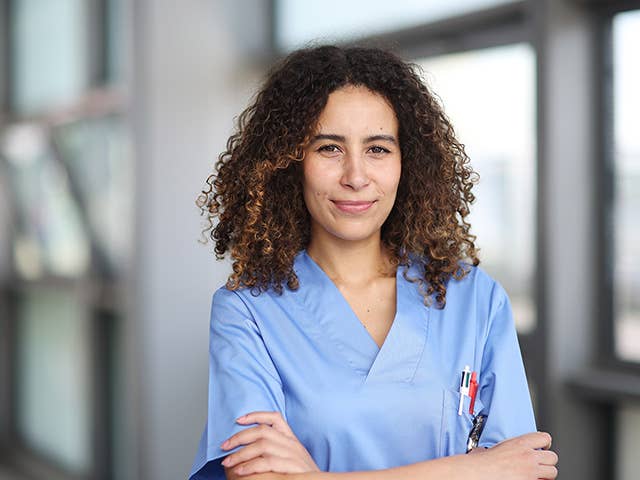 Nurse looking confident 