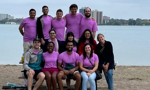 Med-Peds residents on the Detroit River