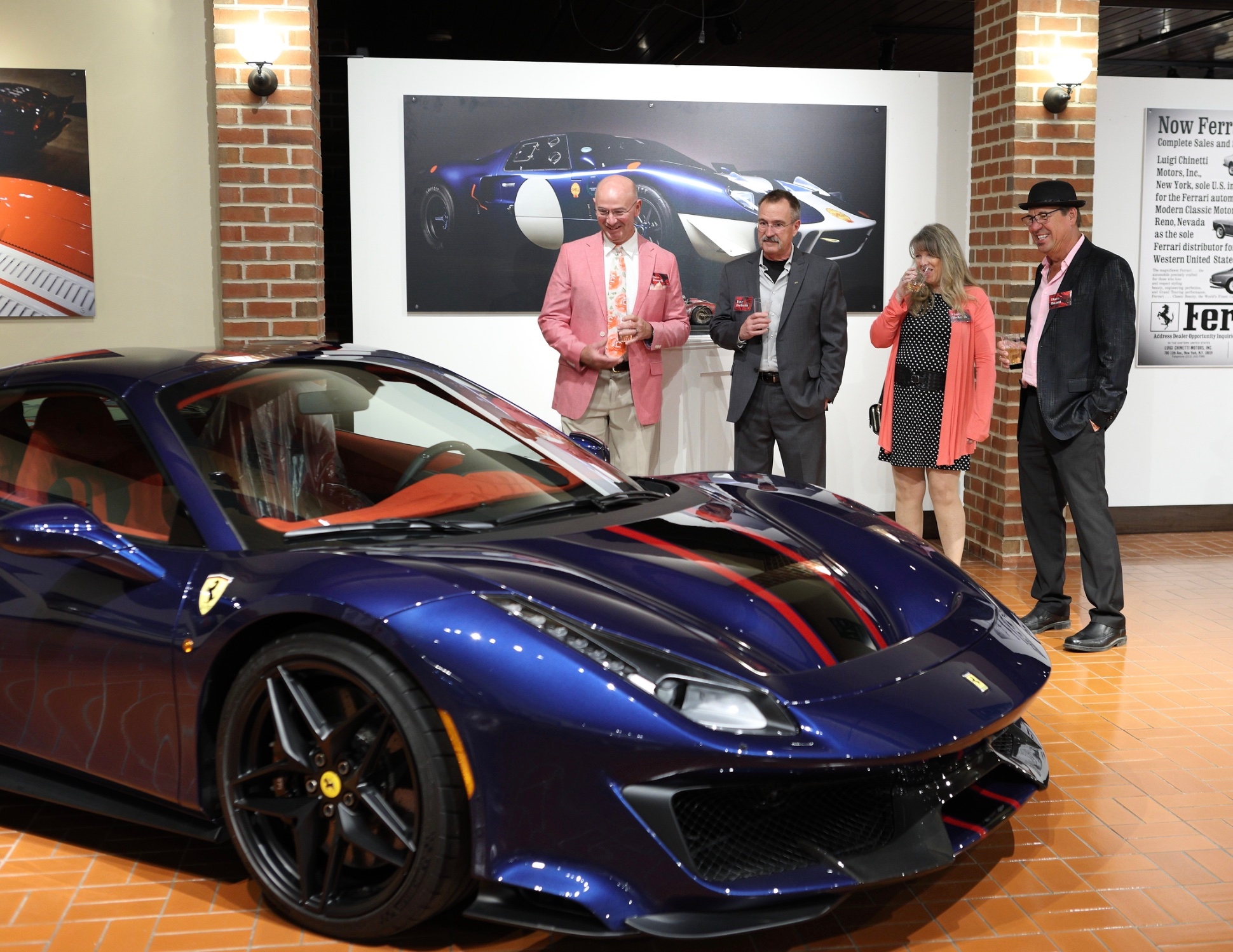 people standing around a car at the Pennock Julep Gala 2023