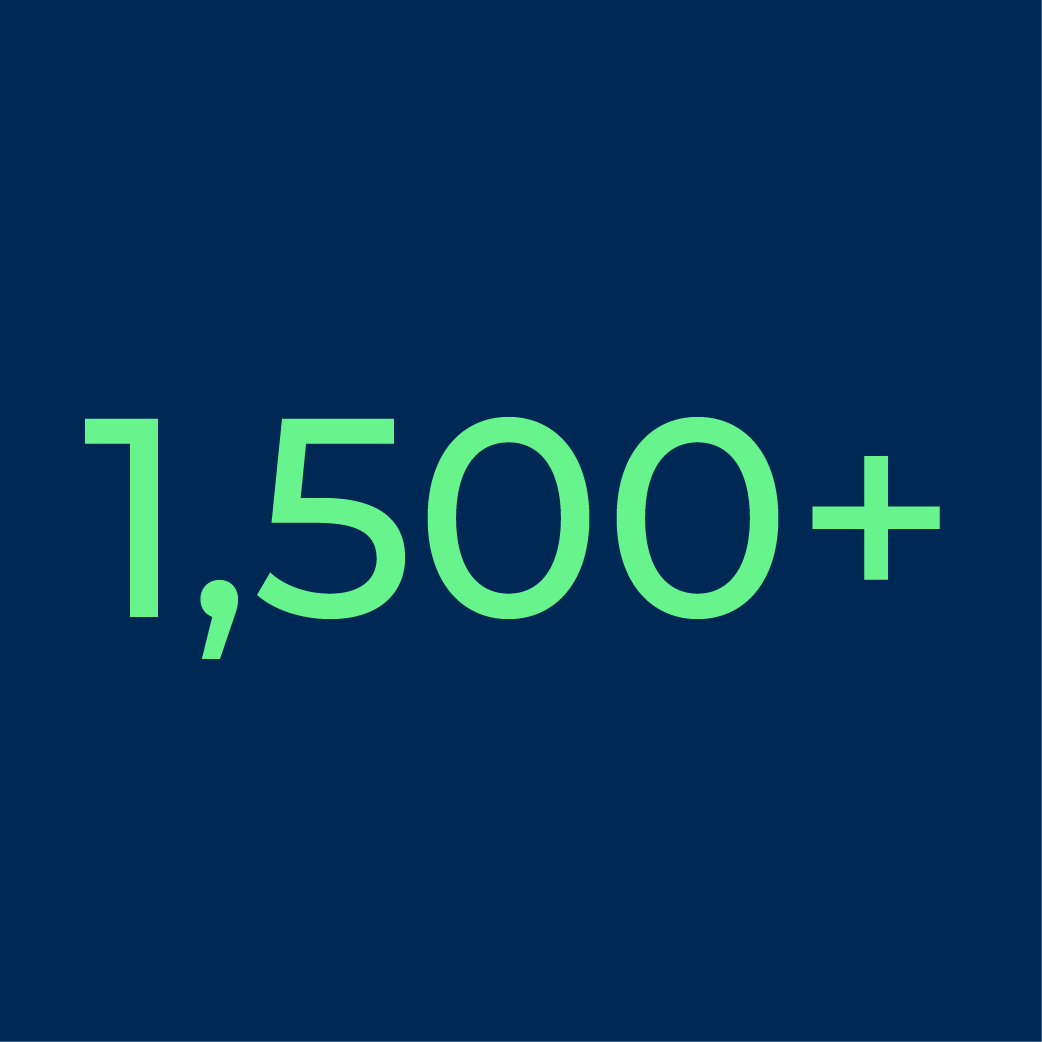 1,500+ patients
