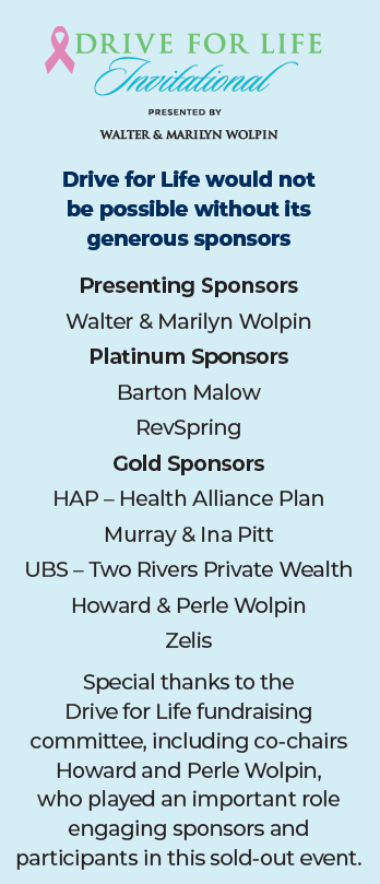 listing of sponsors for drive for life event