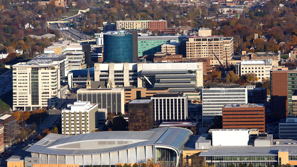 Overhead view of Medical Mile in Grand Rapids