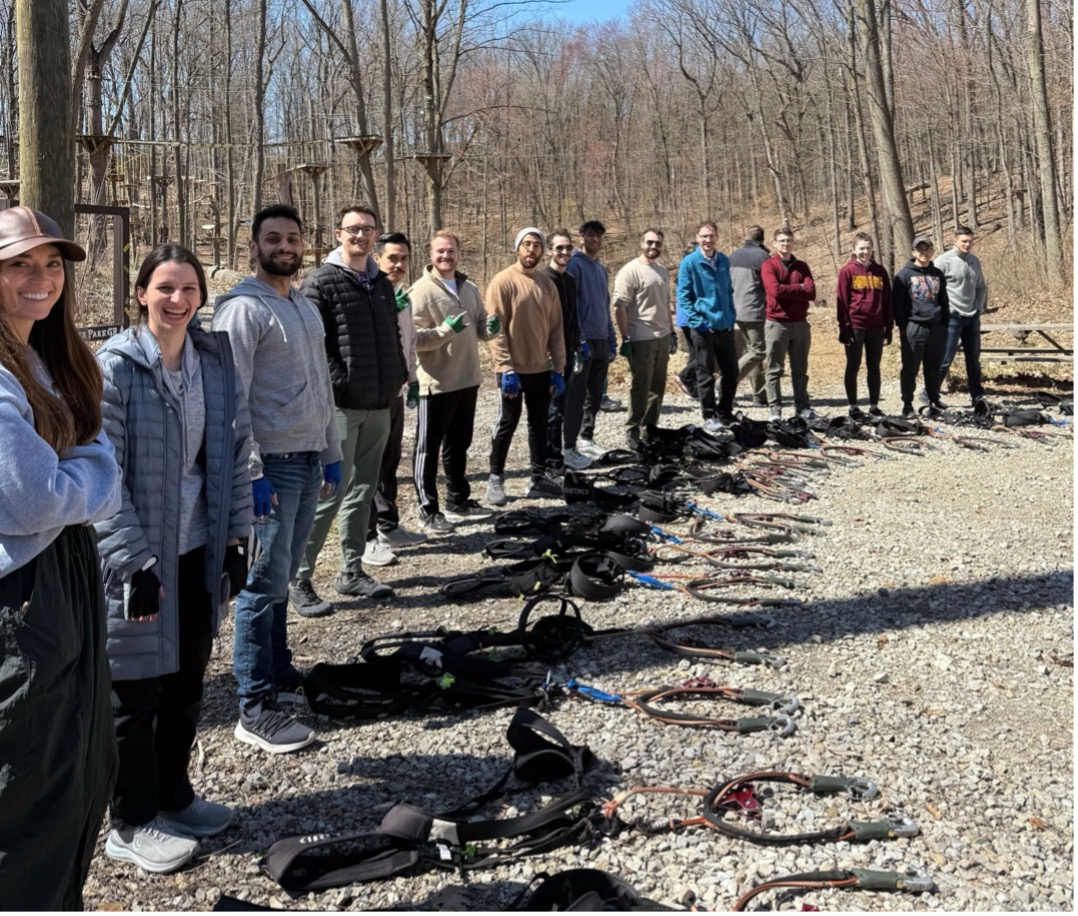 Group shot of Internal Medicine Residents at the 2024 retreat outdoors