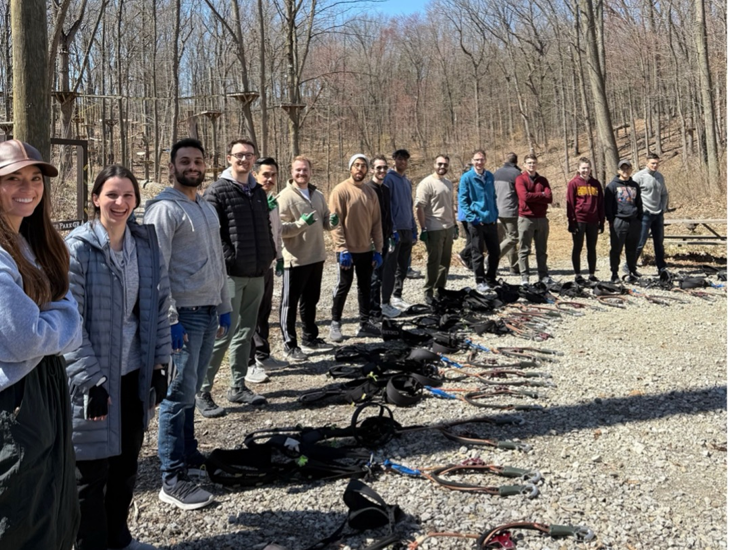 Group shot of Internal Medicine Residents at the 2024 retreat outdoors