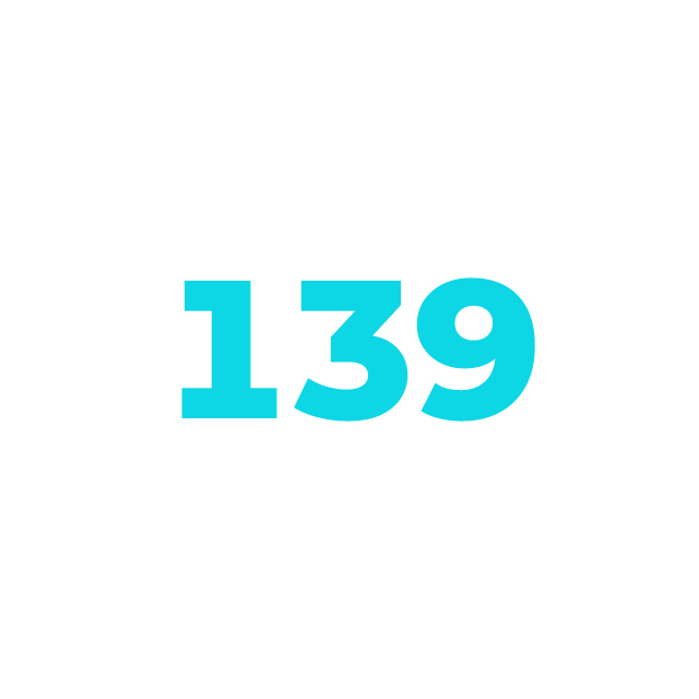 Icon of the number 139