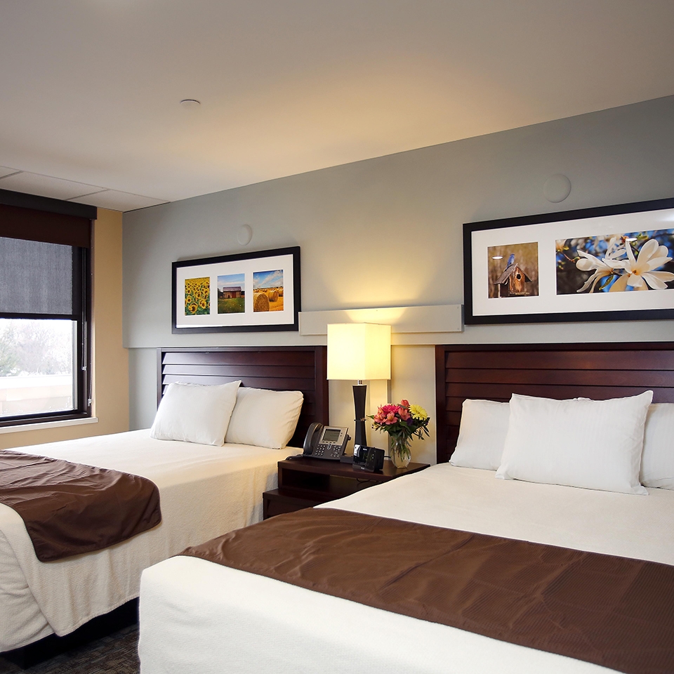 Interior view of bedroom at Renucci Hospitality House.
