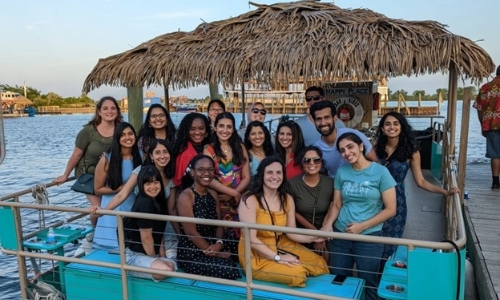 Med-Peds residents on the Detroit River