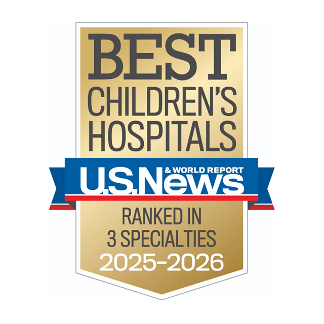 Badge for US News & World Report Best Children's Hospitals