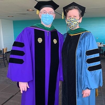 Dr. Williams & Dr. Stec at the Oakland University William Beaumont School of Medicine graduation in 2022