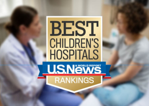 US News and World Report Best Children's Hospitals award badge
