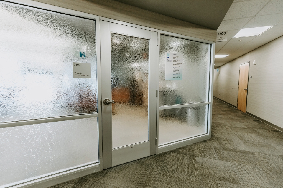 Entrance to the pediatric urology clinic at 25 Michigan Street