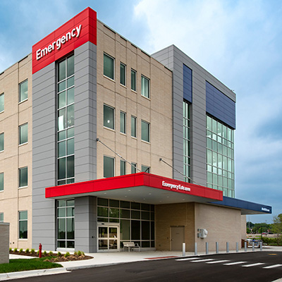 Exterior of Corewell Health Farmington Hills Hospital Care Center