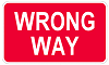 Placa de trânsito que significa sentido incorreto