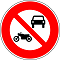 Placa de trânsito que significa proibidos veículos