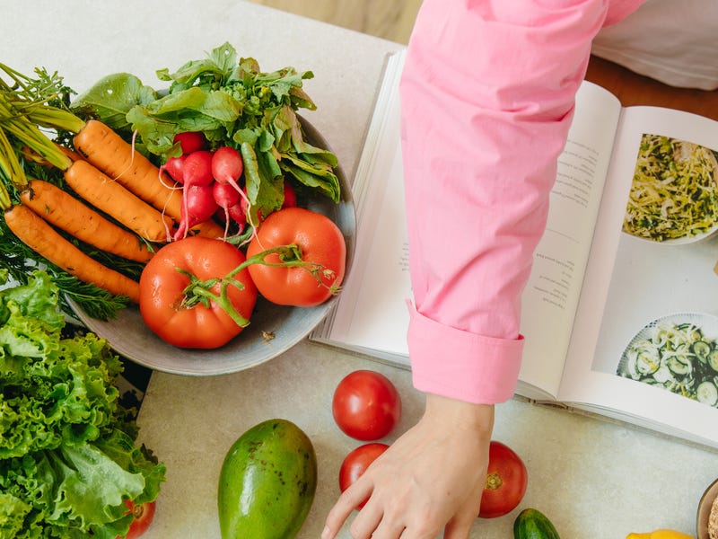 mesa com diversos vegetais em inglês