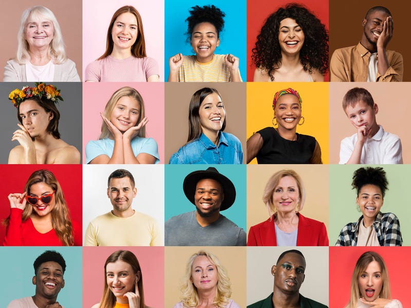 collage de uma diversidade de pessoas