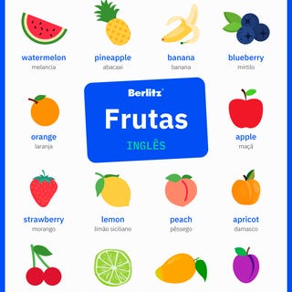 Frutas em inglês. #inglesfacil #inglesrapido #inglesnotiktok #frutasem