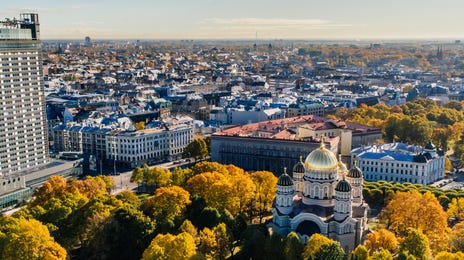 paisagem da Letônia para aprender letão