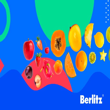 Como falar frutas em inglês com vídeos completos do Berlitz.
