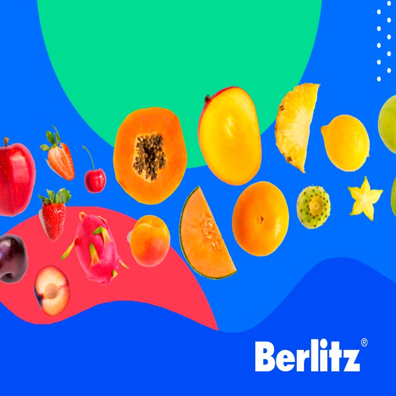 Como falar frutas em inglês com vídeos completos do Berlitz.