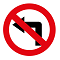 Placa de trânsito que significa proibido virar à esquerda