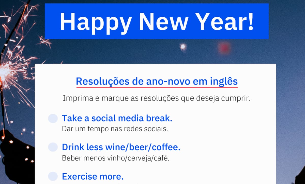 Lista de resoluções de ano-novo em inglês