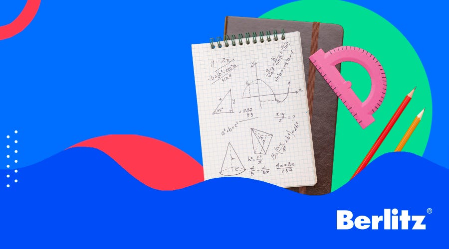 Homem aprendendo matemática em inglês para ajudá-lo no escritório de contabilidade.