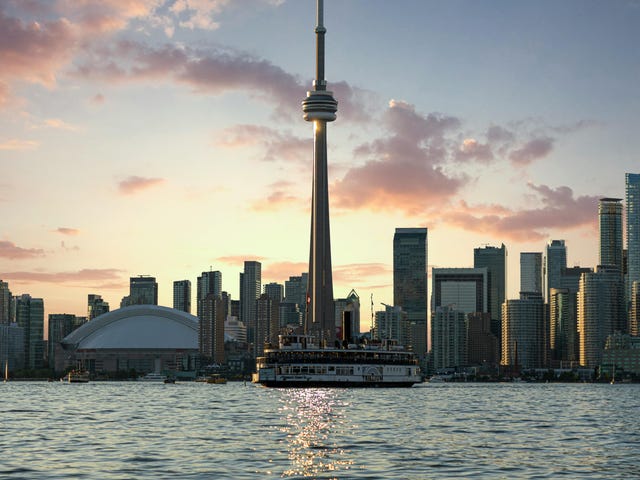 Vista aérea da cidade de Toronto para estudantes de intercâmbio.
