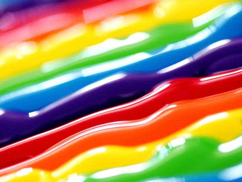 fileira de cores em tinta em francês