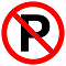 Placa de trânsito que significa estacionamento proibido