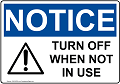Placa de aviso que significa desligamento automático