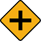 Placa de trânsito que significa cruzamento