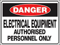 Placa de aviso que significa uso de equipamento