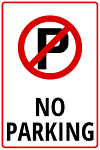 Placa de aviso que significa proibido estacionar