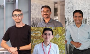 Clockwise from left: Dr Ira Deveson, Dr Andre Reis, Associate Professor Kishore Kumar and Dr Dennis Yeow