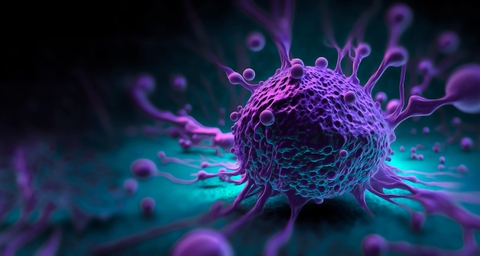 3D purple cell image