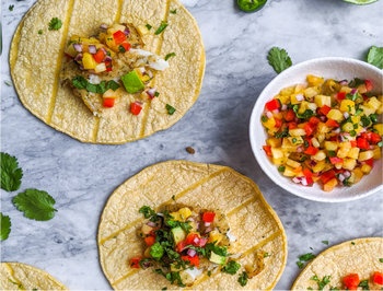 Healthy Fish Tacos With Pineapple Red Pepper Salsa