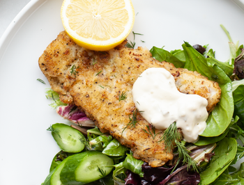Crispy Pan-Sear With Simple Green Salad
