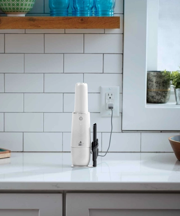 TurboSlim Hand Vac charging on kitchen counter