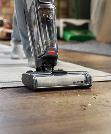 CrossWave OmniForce All-in-One Multi-Surface Cleaner moving from area rug to hard flooring