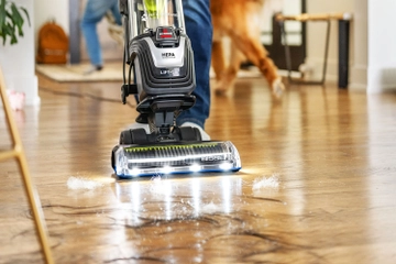 Pet Hair Eraser Lift Off vacuuming pet hair and dander from hard flooring