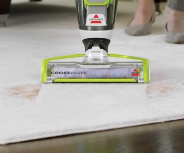 CrossWave Turbo Hard Floor and Area Rug Wet Dry Vac moving from area rug to hard flooring